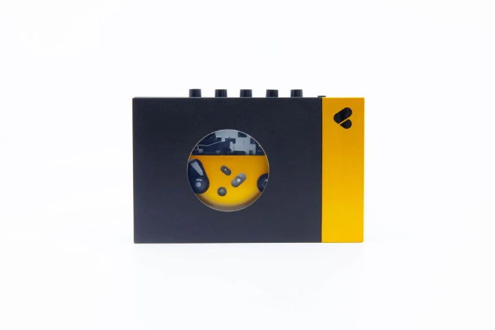 Cassette player We Are Rewind - black and yellow